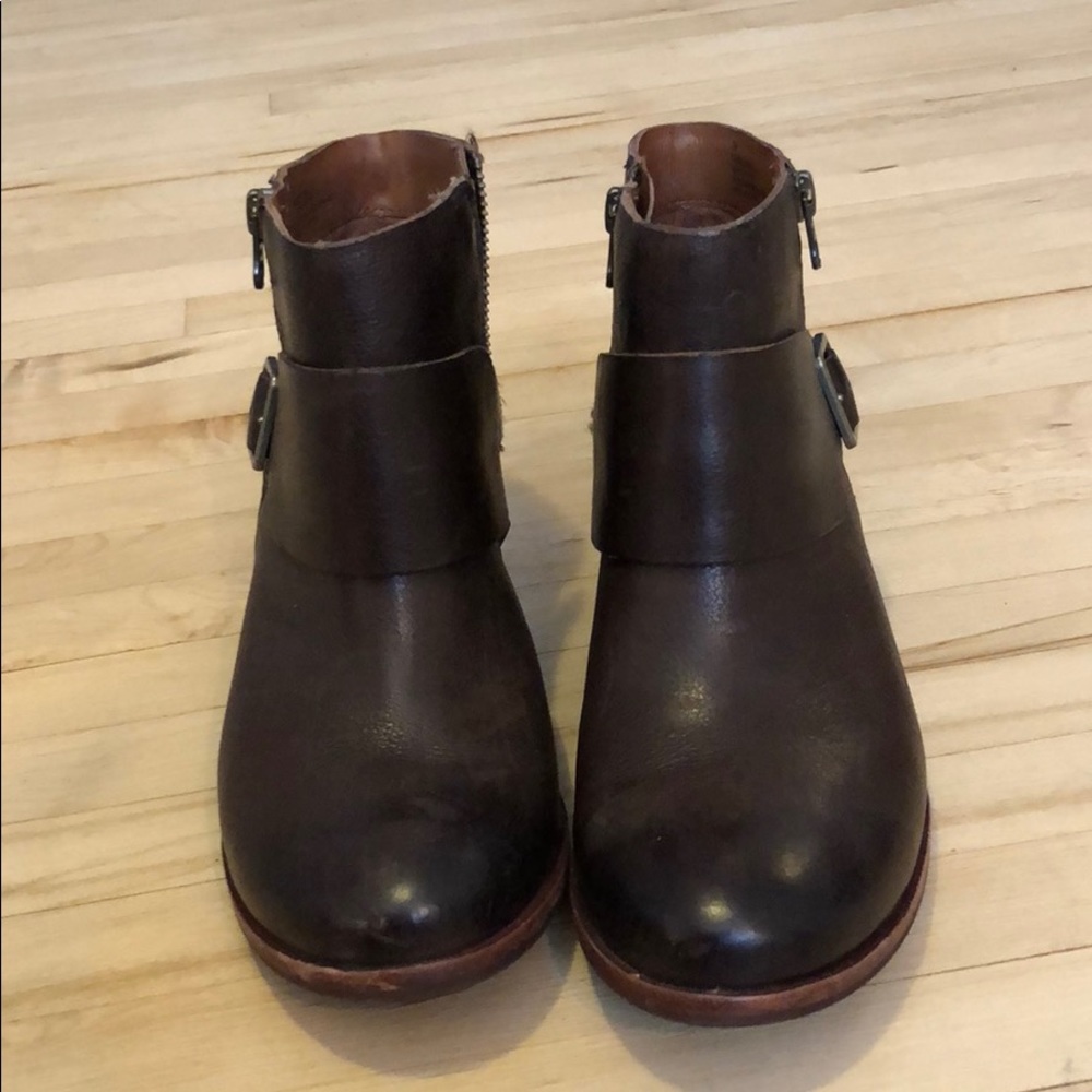 Brown Leather Booties